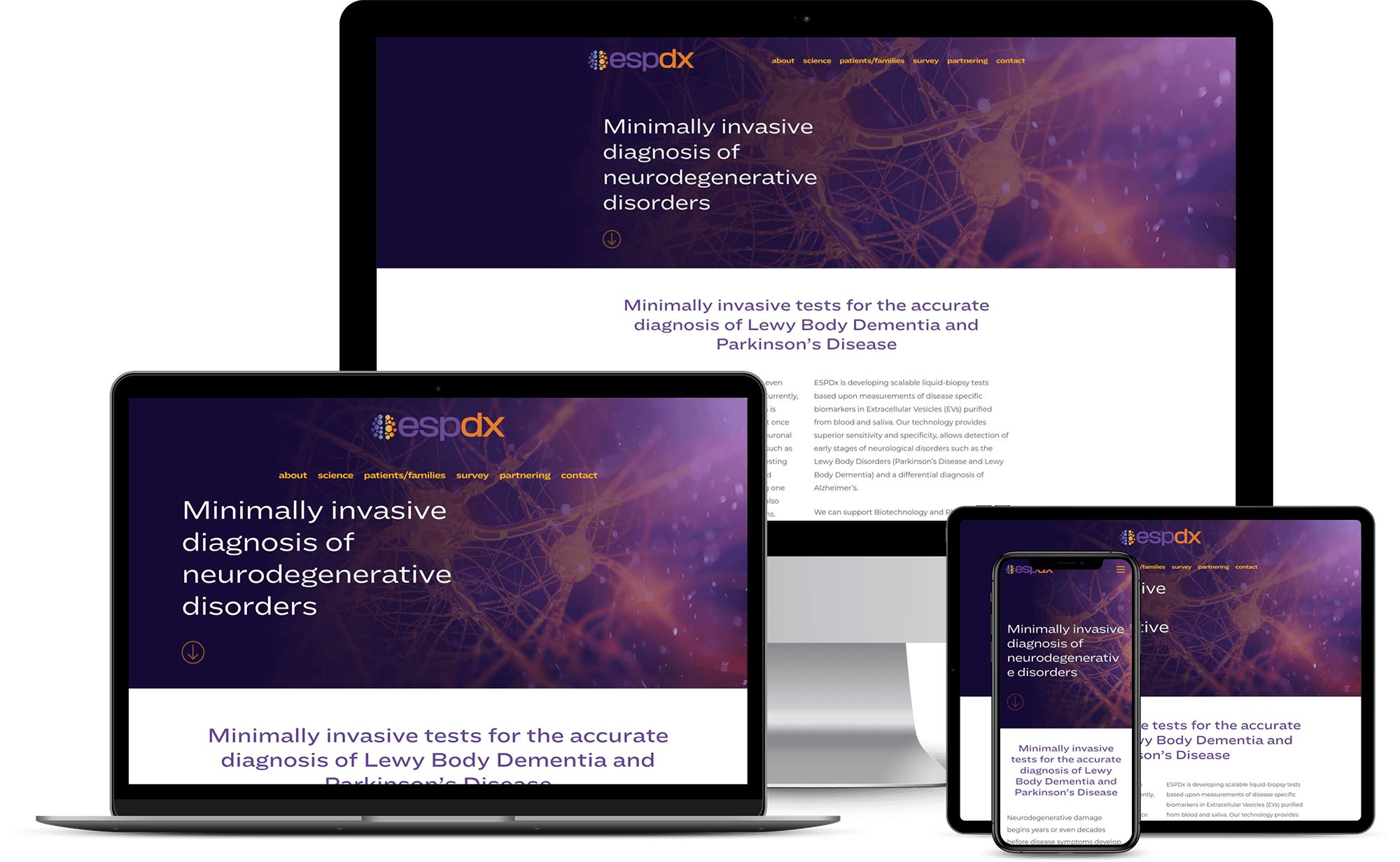 ESP Diagnostics website mock up